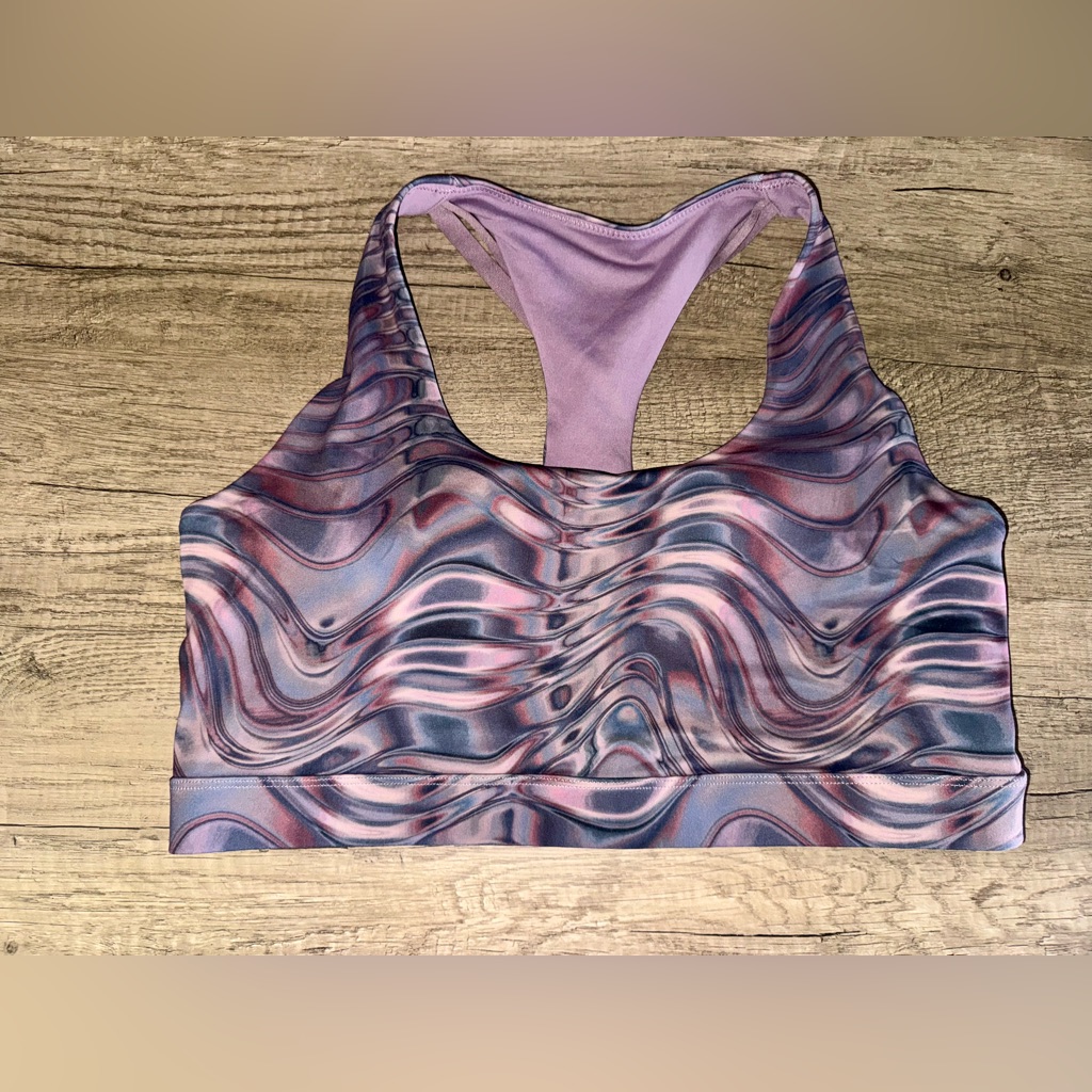 Fabletics Purple And Pink Wave Sports Bra